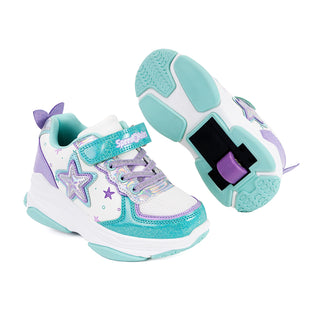 Tenis Patín Speed Rollers Star Morado Multicolor Shine Para Niña