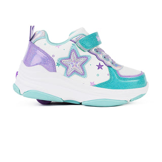 Tenis Patín Speed Rollers Star Morado Multicolor Shine Para Niña