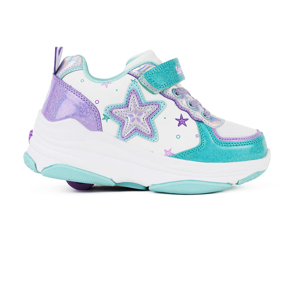 Tenis Patín Speed Rollers Star Morado Multicolor Shine Para Niña