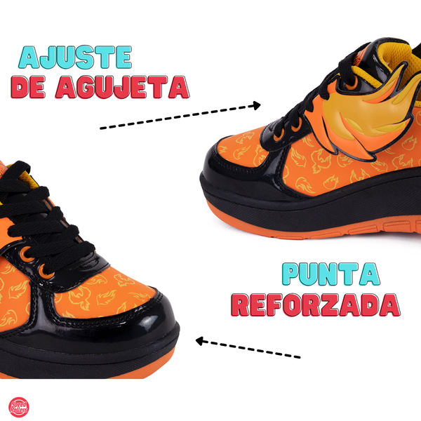 Tenis Patín Speed Rollers Fenix Fuego Roller Naranja