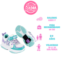 Tenis Patín Speed Rollers Star Morado Multicolor Shine Para Niña