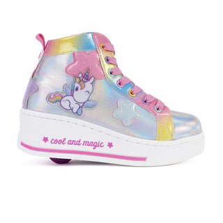 Tenis Patín High Onix Unicornio Friends Star Plata