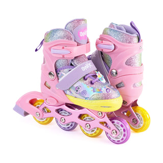 Patines De Línea Ajustables Onix Unicornio Multicolor Glitter