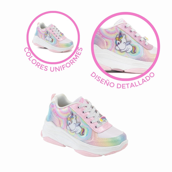 Tenis Patín Onix Style Magic Rainbow Rosa Para Ñiña