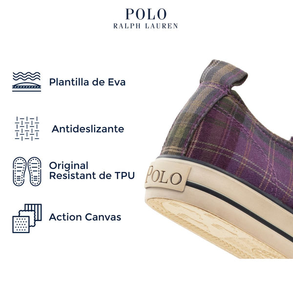 Tenis Polo Ralph Lauren Style Saghar Low Morado