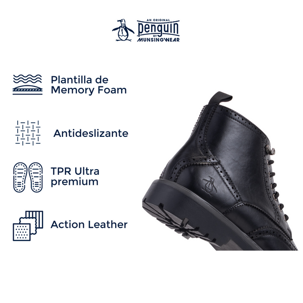 Bota Bostoniana Original Penguin Style Edwin Negro
