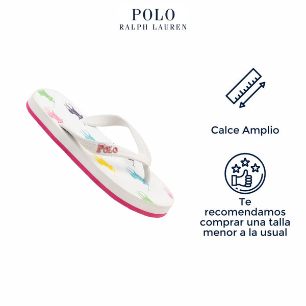Sandalia Polo Ralph Lauren Style Amino Blanco Multi