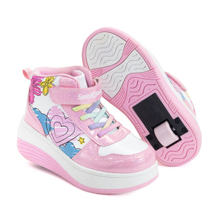 Tenis Patín Speed Rollers Style Doodles Rollers Rosa Para Niña