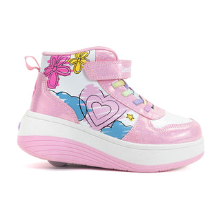 Tenis Patín Speed Rollers Style Doodles Rollers Rosa Para Niña