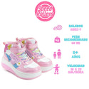Tenis Patín Speed Rollers Style Doodles Rollers Rosa Para Niña