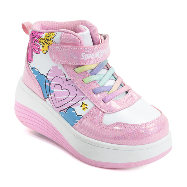 Tenis Patín Speed Rollers Style Doodles Rollers Rosa Para Niña