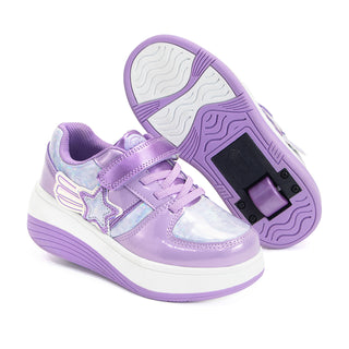 Tenis Patín Speed Rollers Style Shooting Star Speed Morado Para  Niña