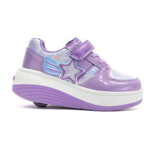 Tenis Patín Speed Rollers Style Shooting Star Speed Morado Para  Niña