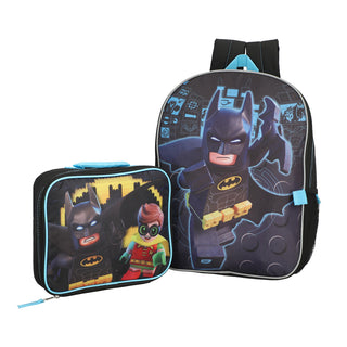 Kit Mochila Lego Batman Y Robín Negro