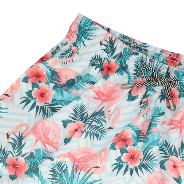 Traje De Baño WAVE Motion Flamencos Tropical Azul Celeste