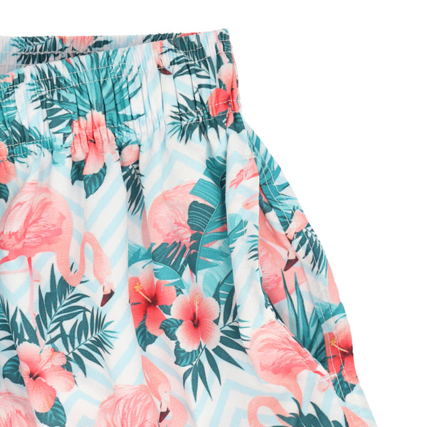 Traje De Baño WAVE Motion Flamencos Tropical Azul Celeste