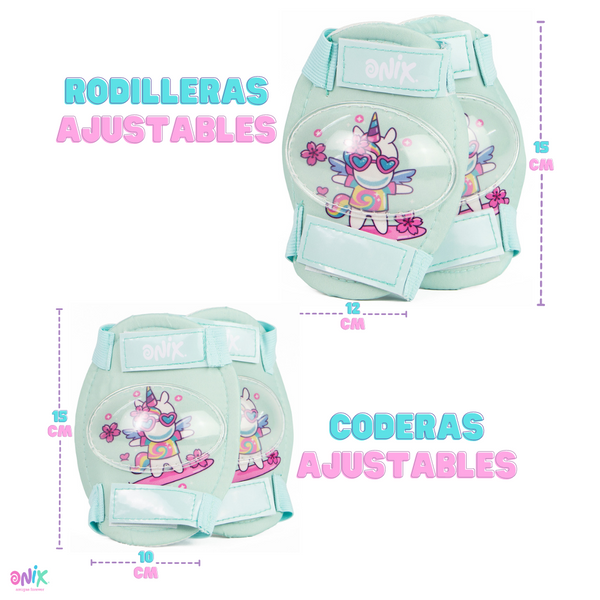 Patines Onix De 4 Ruedas Para Niña Mas Kit De Protecciones