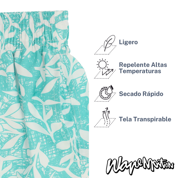 Traje De Baño WAVE Motion Algas Bleached Aqua