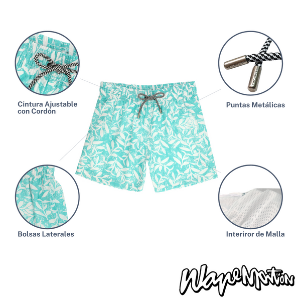 Traje De Baño WAVE Motion Algas Bleached Aqua