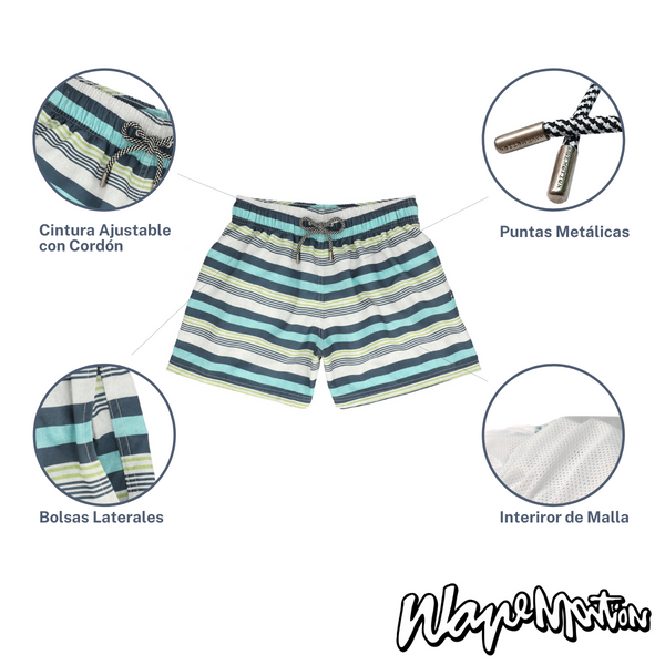 Traje De Baño WAVE Motion Rayas Multicolor
