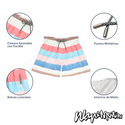 Traje De Baño WAVE Motion Rayas Multicolor Pastel