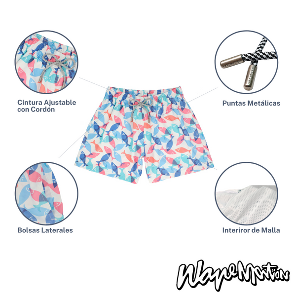 Traje De Baño WAVE Motion Peces Multicolor