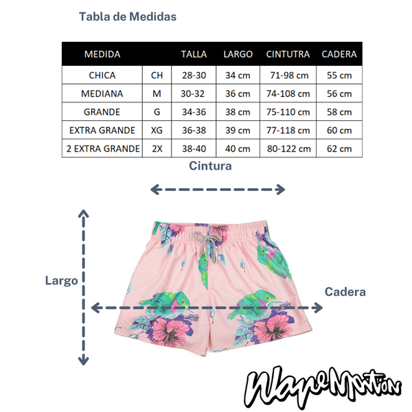 Traje De Baño Wave Motion Flor Hibisco Candy Pink