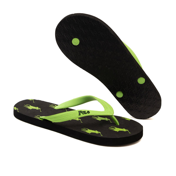 Sandalia Polo Ralph Lauren Style Amino Negro con Verde