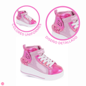 Tenis Patín High Speed Rollers Pink Butterfly Roller Rosa