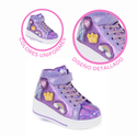 Tenis Patín High Onix Unicornio Little Patch Morado