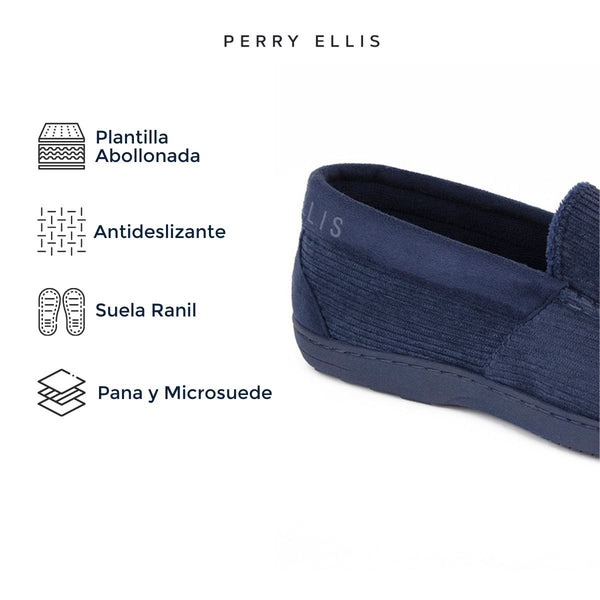 Pantufla Perry Ellis Style Keon Azul Marino