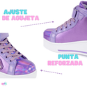 Tenis Patín High Onix Unicornio Little Patch Morado