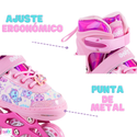 Patines De Línea Ajustables Onix Unicornio Magic Spark Rosa