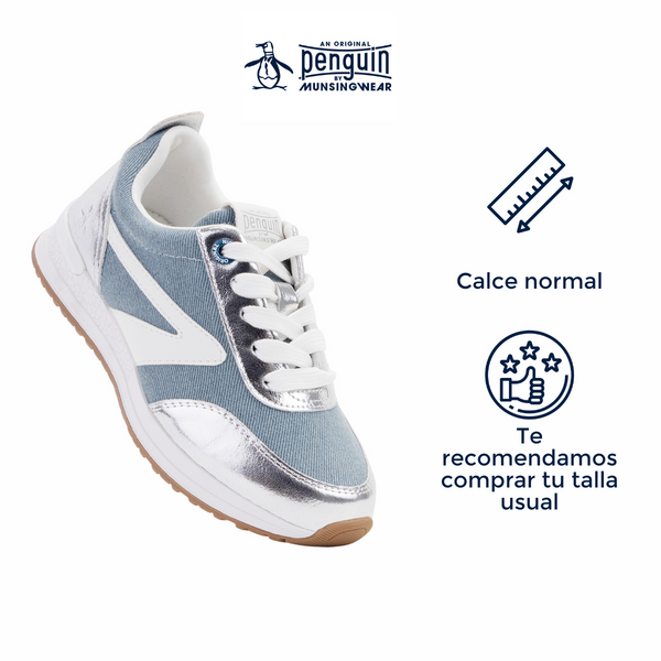 Tenis Original Penguin Style Daisy Azul Demin