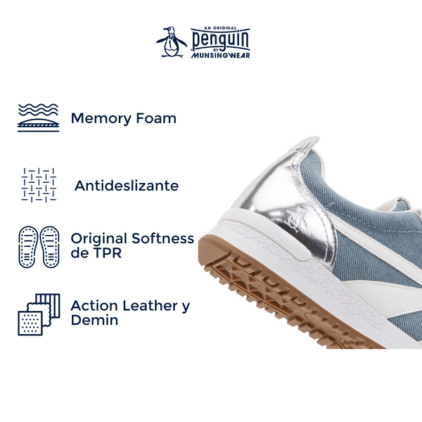 Tenis Original Penguin Style Daisy Azul Demin