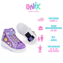 Tenis Patín High Onix Unicornio Little Patch Morado