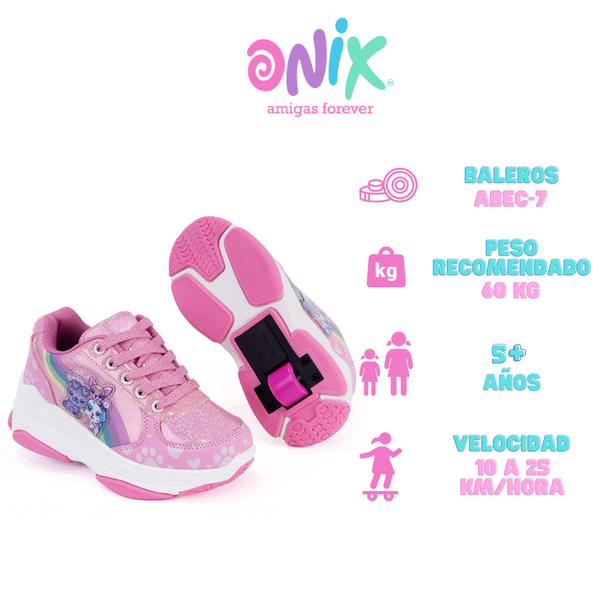 Tenis Patín Onix Unicornio Puppy Cute Rosa