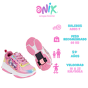 Tenis Patín Onix Unicornio Friendship Rainbow Rosa