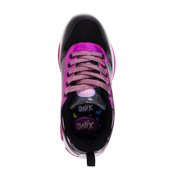 Tenis Patín Onix Unicornio Rock Roller Cats Negro Shine