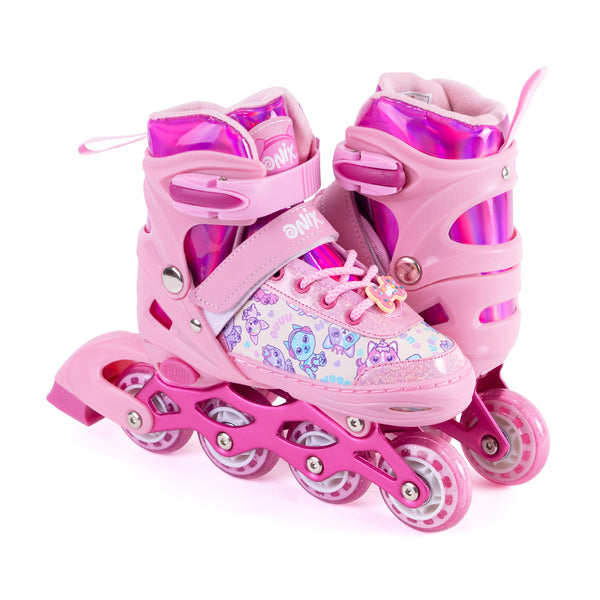 Patines De Línea Ajustables Onix Unicornio Magic Spark Rosa