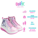 Tenis Patín Onix Style Magic Fireworks Rosa Para Niña