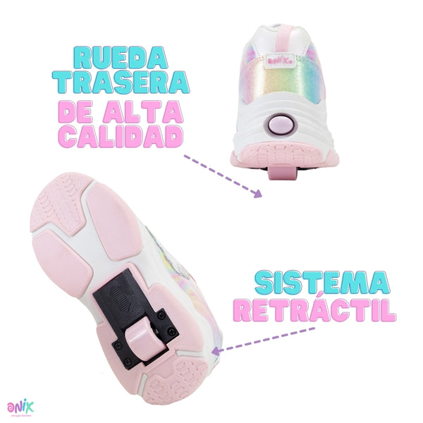 Tenis Patín Onix Style Magic Rainbow Rosa Para Ñiña
