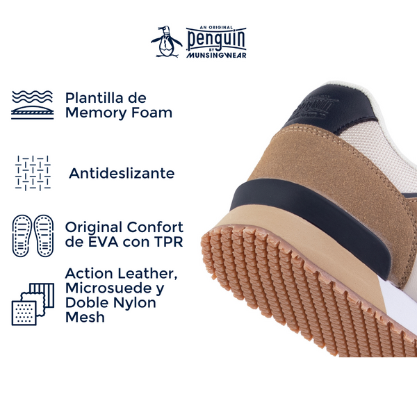Tenis Original Penguin Style Ruben Beige