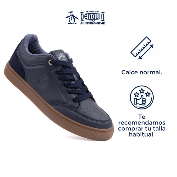 Tenis Original Penguin Style Axton Azul Marino Para Caballero