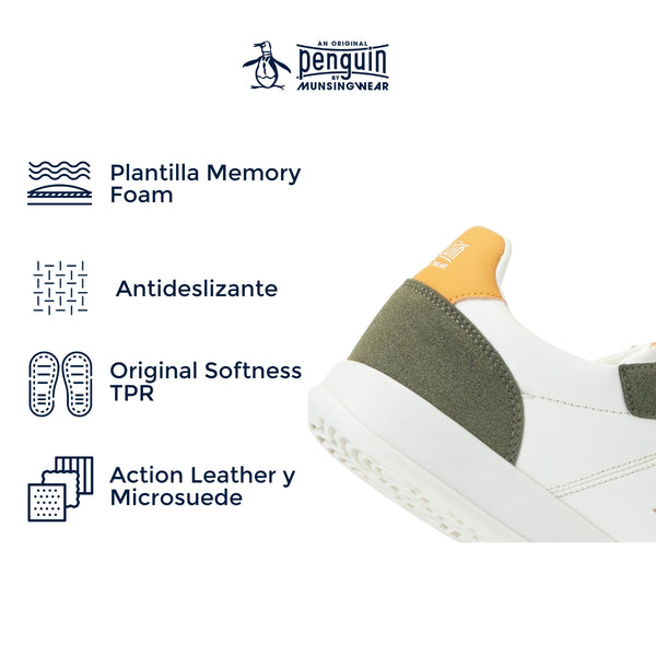 Tenis Original Penguin Style Morty Beige  Para Caballero