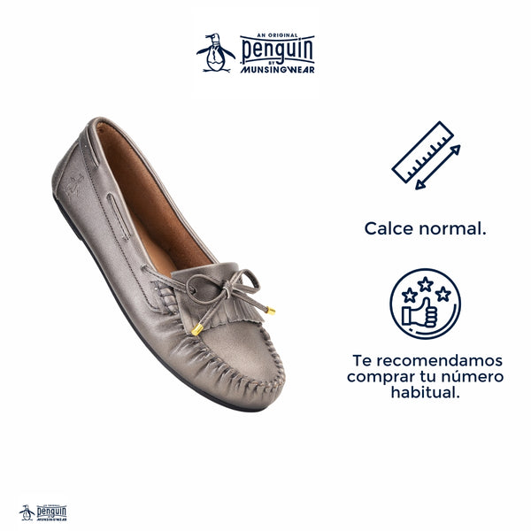 Mocasín Original Penguin Style Celina Plomo Para Dama