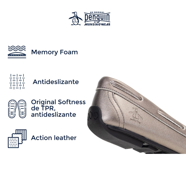 Mocasín Original Penguin Style Celina Plomo Para Dama