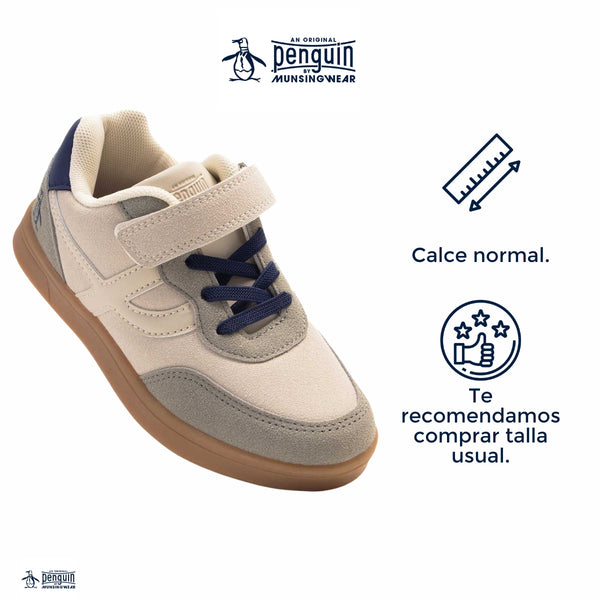 Tenis Penguin Kids Style Casey Beige