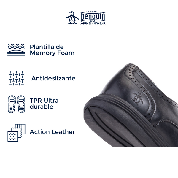 Zapato Bostoniano Original Penguin Style Bond Negro