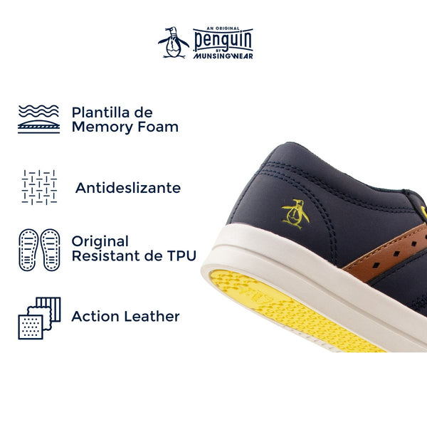 Tenis Original Penguin Style Theo Azul Marino